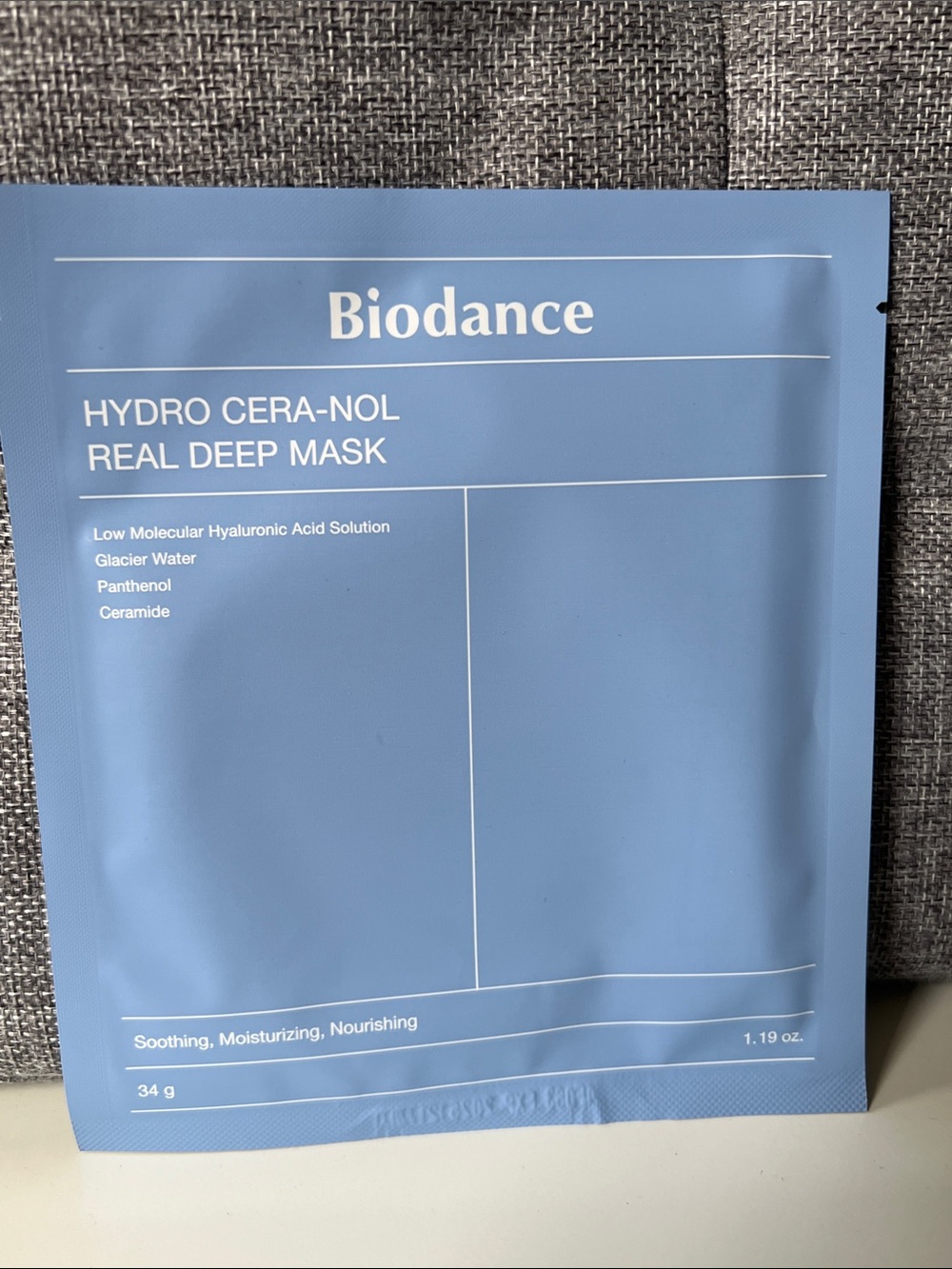Biodance Hydro Cera-Nol Real Deep Mask — Blue Hydrating Sheet Mask